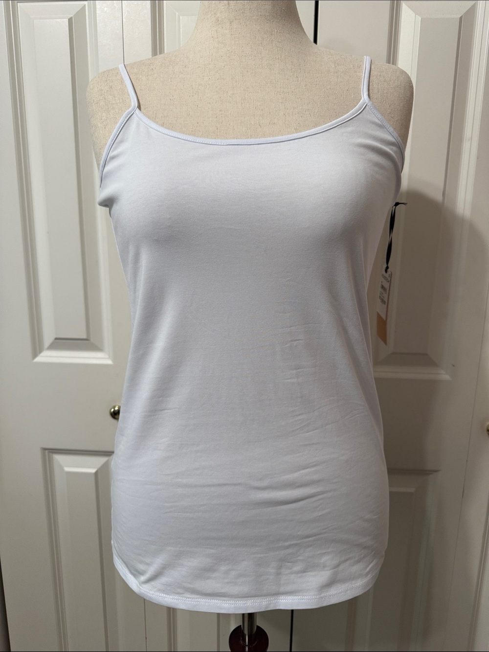 Halogen White Adjustable Spaghetti Strap Camisole